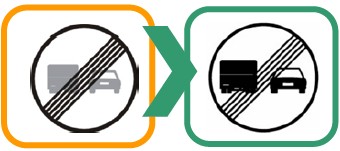 R-503 End of overtaking prohibition for lorries