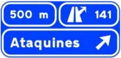 S-225 Advance signalling, with side sign, on
    motorway or dual carriageway towards any type of road