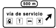 S-264 Advance signage on conventional road for a service road