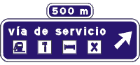 S-266a Advance signage on motorway or dual carriageway for a service road, with exclusive exit