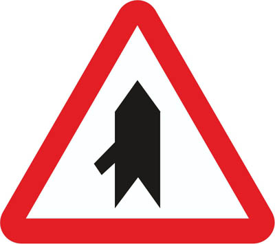 P-1d Intersection with priority over merging from the left