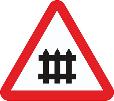 P-7 Level crossing with barriers