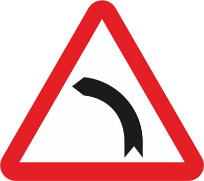 P-13b Dangerous curve to the left