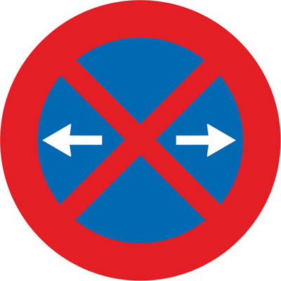 R-307a No stopping and no parking on both sides of the sign