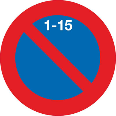R-308c Parking prohibited during the first fortnight